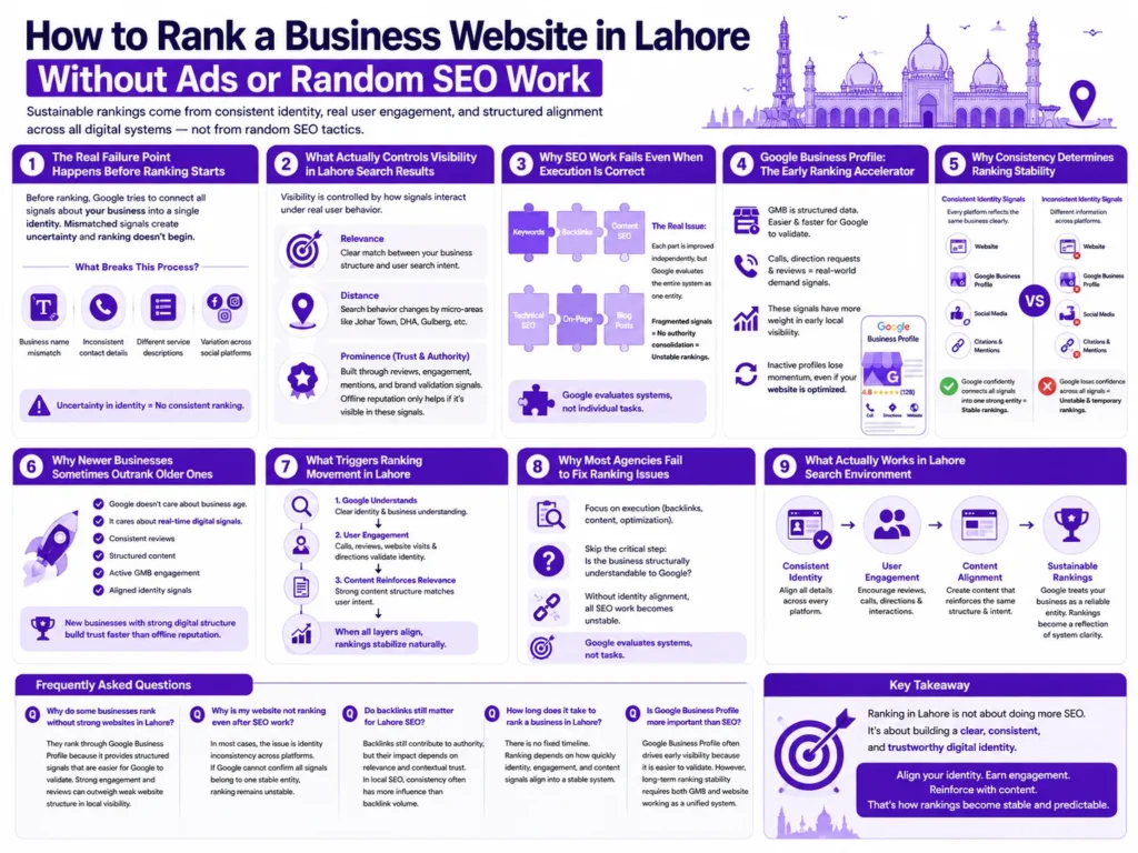 ow to Rank a Business Website in Lahore Without Ads or Random SEO Work